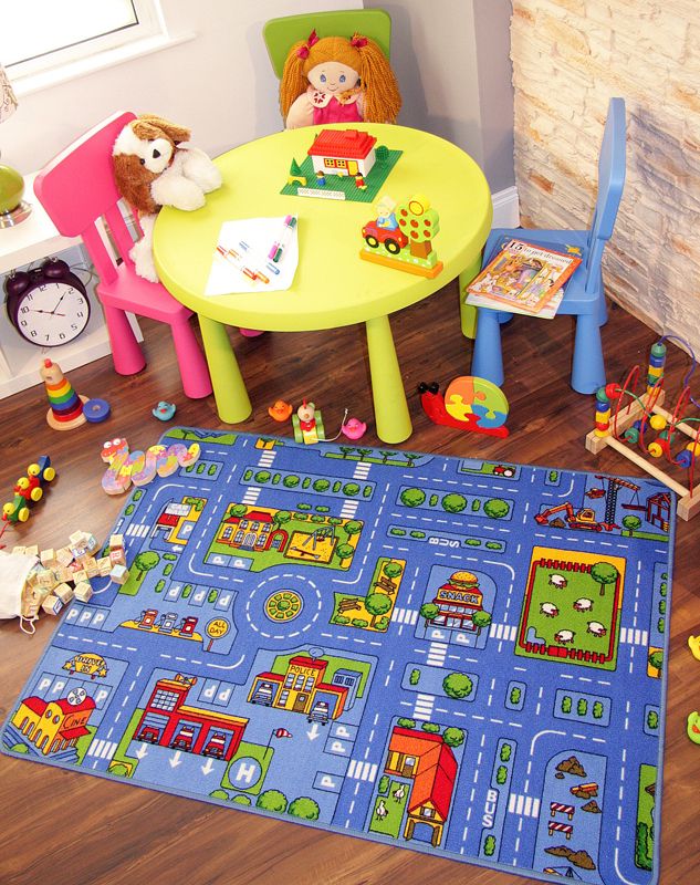 Play Town Village Roads Kids Mats Cheap Small Large Street Cars